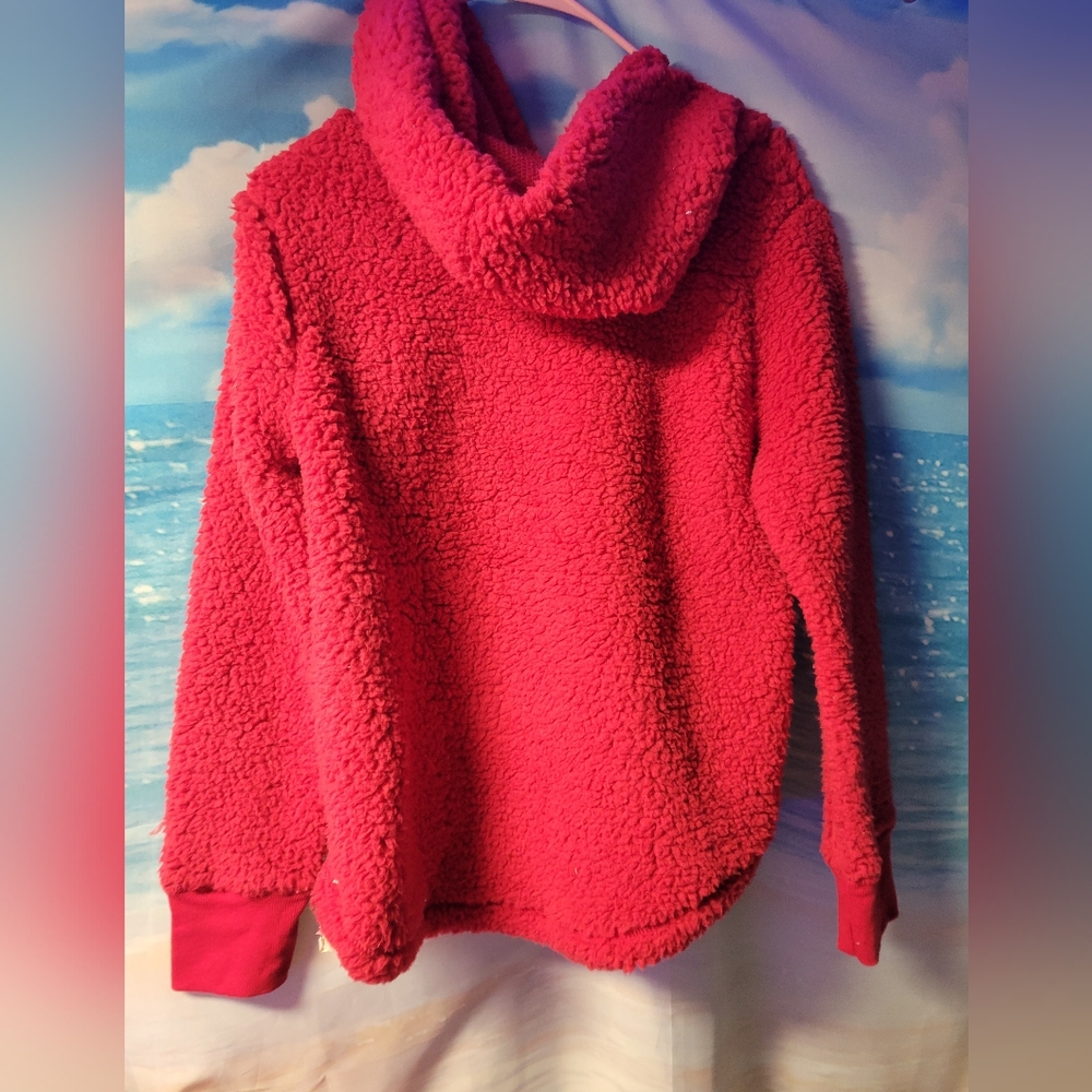 Chance Or Fate NWOT Women's Christmas Snowman Fuzzy Sherpa Hoodie Size Medium - Picture 2 of 3